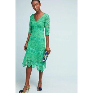 Anthropologie Angelica Lace Midi Dress Plenty By Tracy Reese EUC Boho Coquette S